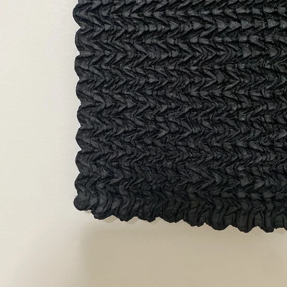 Vintage Black Scrunch Top sz S - Picture 6 of 6